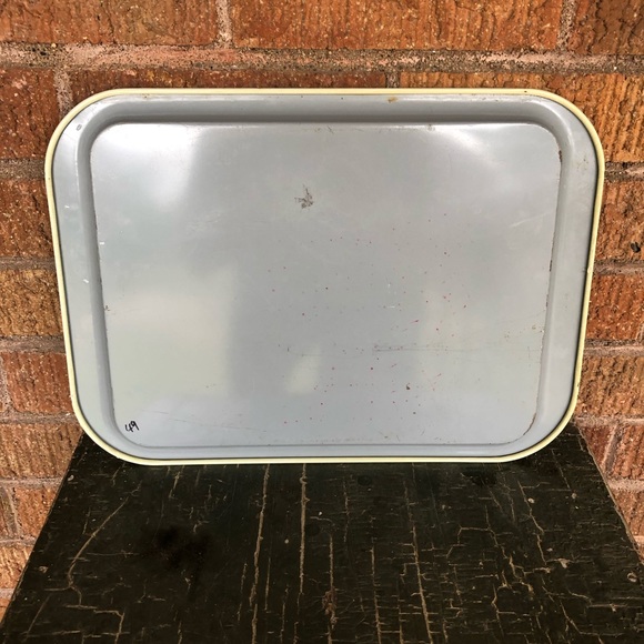 Vintage Accents Vintage Metal Tvdinner Tray Retro Rustic Pine Cone